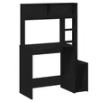 Produktbild: vidaXL Schreibtisch Schreibtisch mit Regal Schwarz 100x45x140 cm Holzwerkstoff
