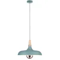 Produktbild: Pendelleuchte NEORDIC JUNA, 1-flammig, Softgrün / Kupfer / Holz, 34cm
