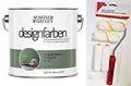 Produktbild: hagebauSPN Schöner Wohnen designfarben feinmatte Wandfarbe für innen 2,5 Liter mit go/on Rollen-Set 5-tlg (Nr 28 Ausgeglichenes Piniengrün)