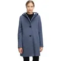 Produktbild: Wolljacke GIL BRET, Damen, Gr. 42, blau (marineblaus), Obermaterial: 75% Wolle, 20% Polyamid, 5% Kaschmir, unifarben, ausgestellt ca. Mitte Oberschenkel, gerader Abschluss, Jacken, mit Kapuze