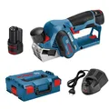 Produktbild: Bosch Akku-Hobel GHO 12V-20 Professional inkl. 2 Akkus 3,0 Ah, Ladegerät, L-Boxx