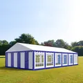 Produktbild: TOOLPORT 6x12m Partyzelt, PVC-Plane, blau-weiß - (6057)