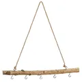 Produktbild: MACOSA CP52308 Deko-AST Birkenholz mit Haken zum hängen Hängeast Holzstange Fensterdeko Holz-Hänger Hängezweig Hängedeko Landhaus Zweig Dekohänger