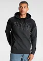 Produktbild: Bruno Banani Kapuzensweatshirt Langarm, bedruckt und meliert, aus Baumwollmischung