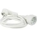 Produktbild: Verlängerungskabel Flachstecker 2 m weiß IP20 H05VV-F 3G1,5