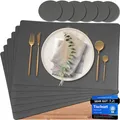 Produktbild: ® 6er Set Premium Tischset aus Kunstleder - Platzset abwaschbar und wasserdic...