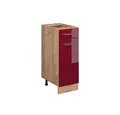 Produktbild: Vicco Unterschrank R-Line, Bordeaux Hochglanz/Goldkraft Eiche, 30 cm ohne Arbeitsplatte