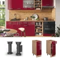 Produktbild: Schubunterschrank Küchenschrank Küchenzeile R-Line 30 cm Eiche Bordeaux Vicco