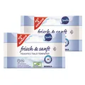 Produktbild: Gut & Günstig frisch & sanft Sensitive feuchtes Toilettenpapier (2x70St)