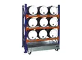 Produktbild: Fassregal BAUER 3004, Grundregal, Auffangwanne 200 l, 3 Ebenen, B 1510 x T 800 x H 2000 mm