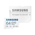 Produktbild: Samsung EVO PLUS Micro-SD UHS-I Speicherkarte inkl. Adapter 64 - 128 GB 130 MB/s