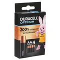 Produktbild: DURACELL 4 Batterien Optimum Mignon AA 1,5 V