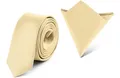 Produktbild: Ladeheid Herren Schmale Krawatte & Einstecktuch Set SP/P (150cm x 5cm, 22cm x 22cm, Ecru)