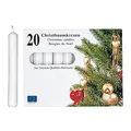 Produktbild: Weiße Christbaumkerzen - Set mit 20 Stück, ideal für Weihnachtsbaum, festliche Deko, hochwertiges Wachs, tropffrei, lange Brenndauer
