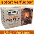 Produktbild: 10 kg Kaminbriketts Kohlen Braunkohle Briketts Kamin Ofen Heizung Rekord Kohle