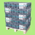 Produktbild: REKORD Kohlebrikett Kohle Briketts Braunkohle 45x10 kg Folie 450 kg Palette 500