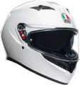 Produktbild: AGV Motorradhelm K3 Mono White Helm, vorbereitet für Kommunikationssystem,integriertes Sonnenvisier