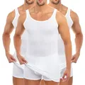 Produktbild: HERMKO Unterhemd 3007 (Pack, 3er) 100 % BIO-Baumwolle extralanges Tank Top (10 cm) hergestellt in EU weiß D 7 = EU XL