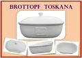 Produktbild: Brottopf Steingut glasiert oval Deckel Brotaufbewahrung Brot Lagerung – Toskana