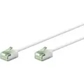 Produktbild: Ultraflexibles Cat.8.1 Patchkabel slim, U/FTP weiß, 1 Meter, extrakurze Stecker