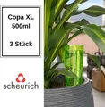Produktbild: Scheurich Wasserspender Copa XL | 3x Grün | 500 ml Füllmenge | Bewässerungskugel klein mit Ton Fuß | Wasserspender Pflanzen und Blumen Terrakotta Stiel