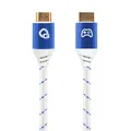 Produktbild: OEHLBACH GAMING New Game Blue – 2 Meter – HDMI 2.1b Kabel – Ultra High Speed zertifiziert, 8K@60Hz, eARC, ALLM, VRR, DSC – kompatibel mit PS5, Xbox Series X/S, Nintendo Switch, PC – Weiß – 1 Stück
