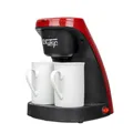 Produktbild: ID Italian Coffee Duo Pro Kaffeemaschine, 450 W-IDECUCOF02, 450 W, 0,24 Liter, Edelstahl, Schwarz, Rot