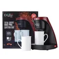 Produktbild: ID Italian Design 2-Tassen-Kaffeemaschine DUO PRO Rot/Schwarz