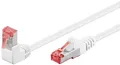 Produktbild: Goobay CAT 6 Patchkabel 1x 90° gewinkelt, S/FTP (PiMF), weiß 51551