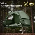 Produktbild: SoBuy OGS32-GR Feldbett mit Zelt 7in1 Wurfzelt mit Luftpumpe, Rolltasche, Schlafsack, Wasserdichtes Campingbett Camping Tent Grün bis 114 kg
