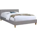 Produktbild: Polsterbett ADELE Bett mit Stoff in grau 140x200 cm Doppelbett Jugendbett inklusive Lattenrost, Stoffbezug - Grau