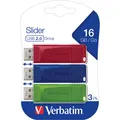Produktbild: Verbatim Slider (3er Pack) (16 GB, USB-A) (49326)