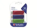 Produktbild: VERBATIM USB-Stick Slider, 16 GB, 3er Pack 49326