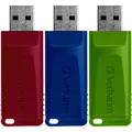 Produktbild: Verbatim 3er-Pack USB-2.0-Sticks,  16 GB, 10 MB/s lesen, 4 MB/s schreiben