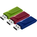 Produktbild: Verbatim Slider USB-Stick  16 GB Rot, Blau, Grün 49326 USB-A (USB 2.0)