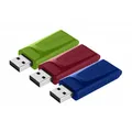 Produktbild: Verbatim Slider USB-Stick 3.2 Gen 1 3x 16GB Speicherstick mit Schiebemechanismus