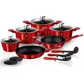 Produktbild: Berlinger Haus Bh-1226 Red Metallic Line Granit Kochgeschirr Set 15 Teilig