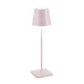 Produktbild: Zafferano, Poldina Pro Lampe, Kabellose, Wiederaufladbare Tischlampe mit Touch Control, Auch für den Außenbereich Geeignet, Dimmer, 2200-3000 K, Höhe 38 cm, Farbe Rosa