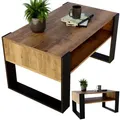 Produktbild: CraftPAK Couchtisch, Nussbaum, Schwarz, Holzwerkstoff, Rechteckig, 92x45x53.6 cm, Wohnzimmer, Wohnzimmertische, Couchtische