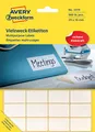 Produktbild: Avery Zweckform 3319 Haushaltsetiketten selbstklebend (29x18mm, 960 Aufkleber auf 30 Bogen, Vielzweck-Etiketten für Haushalt, Schule und Büro zum Beschriften und Kennzeichnen) blanko, weiß