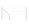 Produktbild: vidaXL Gartenzaun Zaun mit Pfosten Silber 0,8 x 25 m Stahl, (1-St)