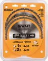 Produktbild: DEWALT - DT1963 Baukreissägeblatt 3er Pack 250 x 30 mm x 24 t / 48 t
