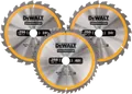 Produktbild: DeWalt Kreissägeblatt-Set 250 mm 3-teilig 24 T (2x) / 48 T DT1963-QZ
