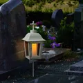 Produktbild: Grablaterne mit Mini LED Kerze Grablicht 2 wechselbare Spitzen Grablampe H: 51cm