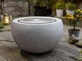 Produktbild: Outdoor Brunnen Harmonie in Kugel Form mit LED Beleuchtung, Beton Optik, grau, Zierbrunnen, Gartenbrunnen