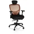 Produktbild: Bürostuhl / Chefsessel VENUS BASE Sitz Stoff / Rücken Netz orange / schwarz hjh OFFICE