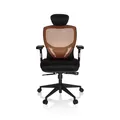 Produktbild: hjh OFFICE Bürostuhl Chefsessel Stuhl VENUS BASE Netzstoff orange schwarz
