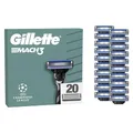 Produktbild: Gillette Mach3 Rasierklingen für Männer, 20 ORIGINAL Gillette Ersatzklingen, Klingen für Herren mit Gleitstreifen für ein sanftes Gleiten und Klingenbeschichtung