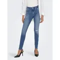 Produktbild: ONLY Skinny-fit-Jeans ONLPOWER LIFE MID PUSH Baumwollmischung, skinny fit blau S (36)