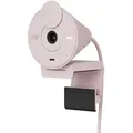 Produktbild: Logitech Brio 300 Full HD Webcam - ROSE, USB-C Anschluss, Integriertes Mikrofon, Abdeckblende, Monitor-/Notebook-Halterung